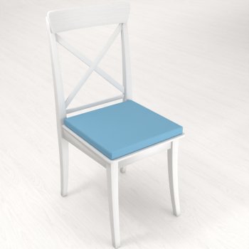Čtvercový podsedák Rongo RG-100 Světle modrý - 38x38x3 cm - detail 1 - Biante.cz