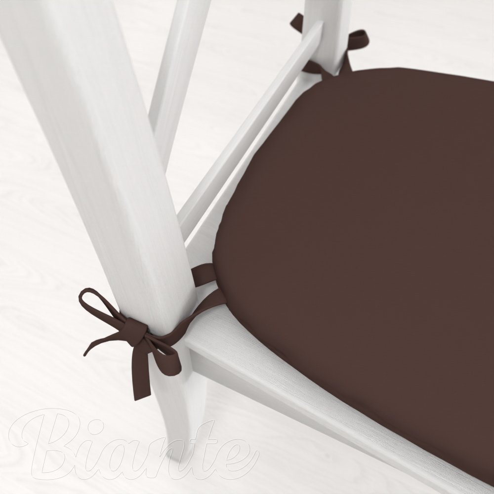 Oblý podsedák Rongo RG-015 Tmavě hnědý - 39x37x3 cm - detail 1 - Biante.cz