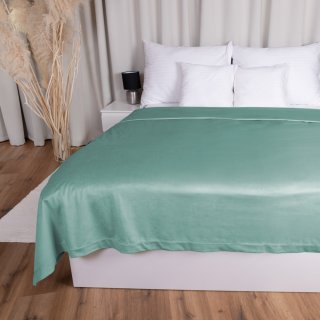 Zamatový prehoz na posteľ Velvet Prémium SVP-048 Pastelová ľadovo zelená - Biante.sk