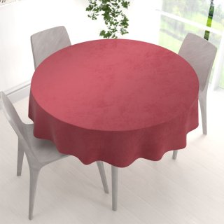 Zamatový okrúhly obrus Velvet Premium SVP-050 Vínovo červený - detail 1 - Biante.sk