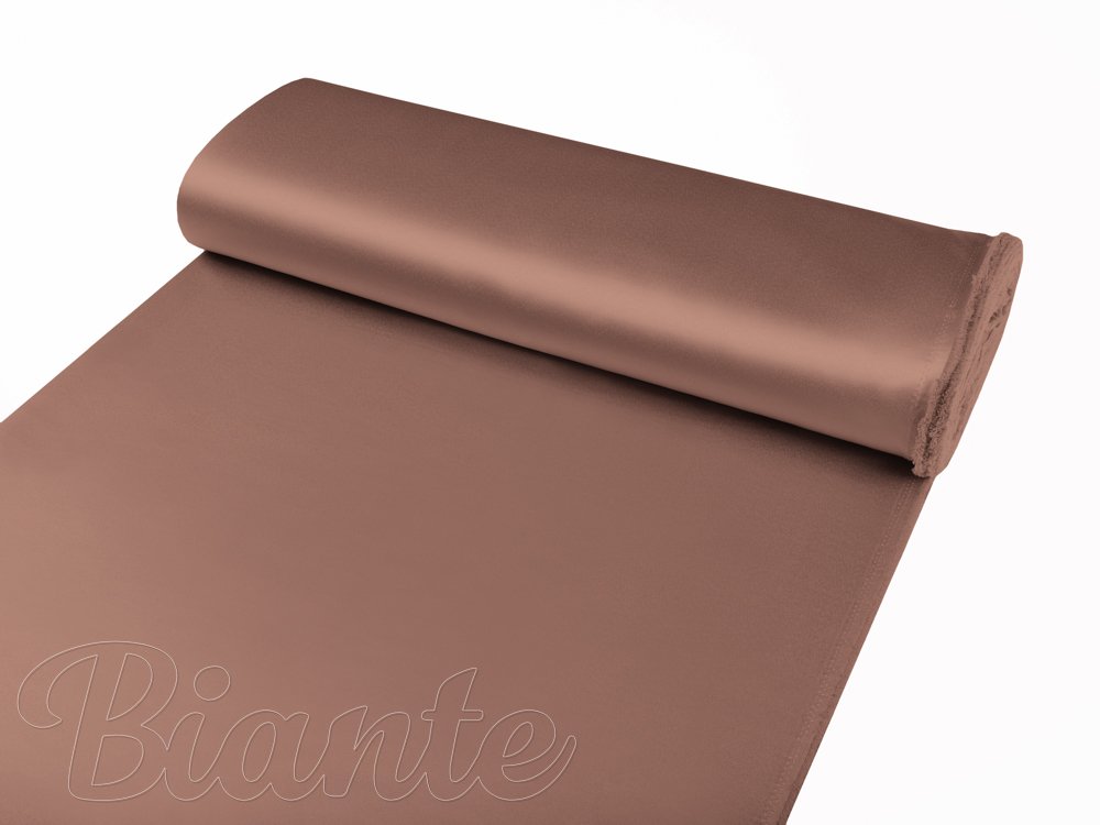Látka polyesterový satén LUX-048 Bronzově hnědá - šířka 150 cm - detail 3 - Biante.cz