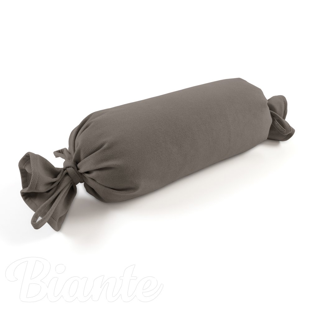 Polštář válec bonbon Velur VLR-008 Šedobéžový - Biante.cz