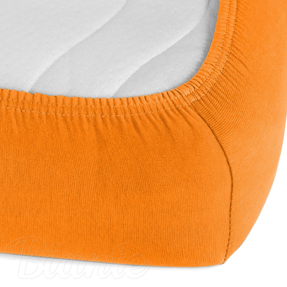 Jersey napínací prostěradlo JR-006 Oranžové - detail 1 - Biante.cz
