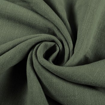 Lněná látka LEN-020 Khaki zelená - metráž šířka 140 cm - Biante.cz