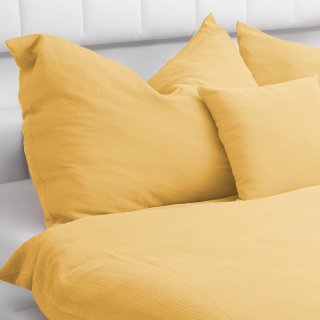 Dětské mušelínové povlečení do postýlky Nature MSN-059 Světle žlutooranžové - detail 1 - Biante.cz