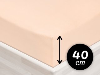 Jersey napínacie prestieradlo na extra vysoký matrac JR-021 Púdrové - Biante.sk Jersey napínacie prestieradlo na extra vysoký matrac JR-021 Púdrové - Biante.sk