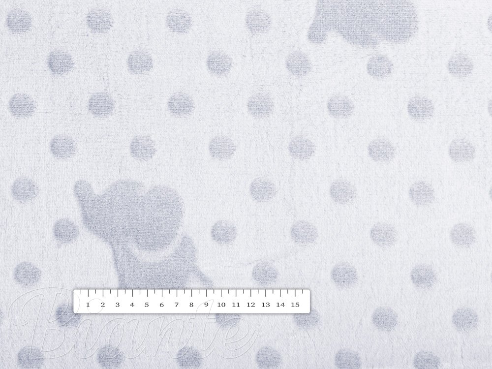 Dětská mikroplyšová deka MIP-024 Světle šedí sloníci a puntíky - detail 5 - Biante.cz Dětská mikroplyšová deka MIP-024 Světle šedí sloníci a puntíky - detail 5 - Biante.cz
