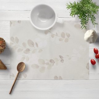 Bavlněné prostírání na stůl Sandra SA-681 Eukalyptové listy na světlém pastelově zeleném - Biante.cz Bavlněné prostírání na stůl Sandra SA-681 Eukalyptové listy na světlém pastelově zeleném - Biante.cz