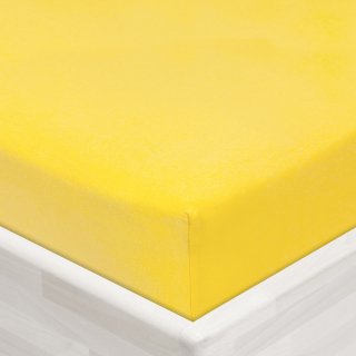 Dětské jersey napínací prostěradlo do postýlky JR-003 Žluté - detail 1 - Biante.cz