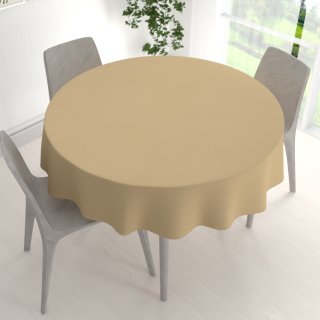 Dekorační kulatý ubrus BKU-107 Pískově béžový - detail 1 - Biante.cz Dekorační kulatý ubrus BKU-107 Pískově béžový - detail 1 - Biante.cz