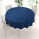 Sametový kulatý ubrus Velvet Premium SVP-036 Námořnická modrá - detail 1 - Biante.cz