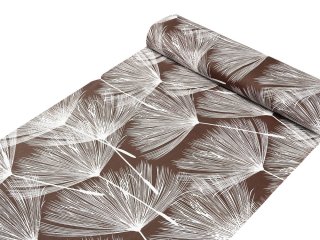 Bavlněná látka/plátno Sandra SA-499 Bílé abstraktní chmýří na hnědém - šířka 160 cm - detail 1 - Biante.cz Bavlněná látka/plátno Sandra SA-499 Bílé abstraktní chmýří na hnědém - šířka 160 cm - detail 1 - Biante.cz