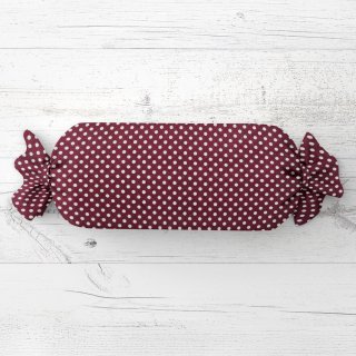 Polštář válec bonbon Sandra SA-339 Bílé puntíky na tmavě červeném - Biante.cz Polštář válec bonbon Sandra SA-339 Bílé puntíky na tmavě červeném - Biante.cz