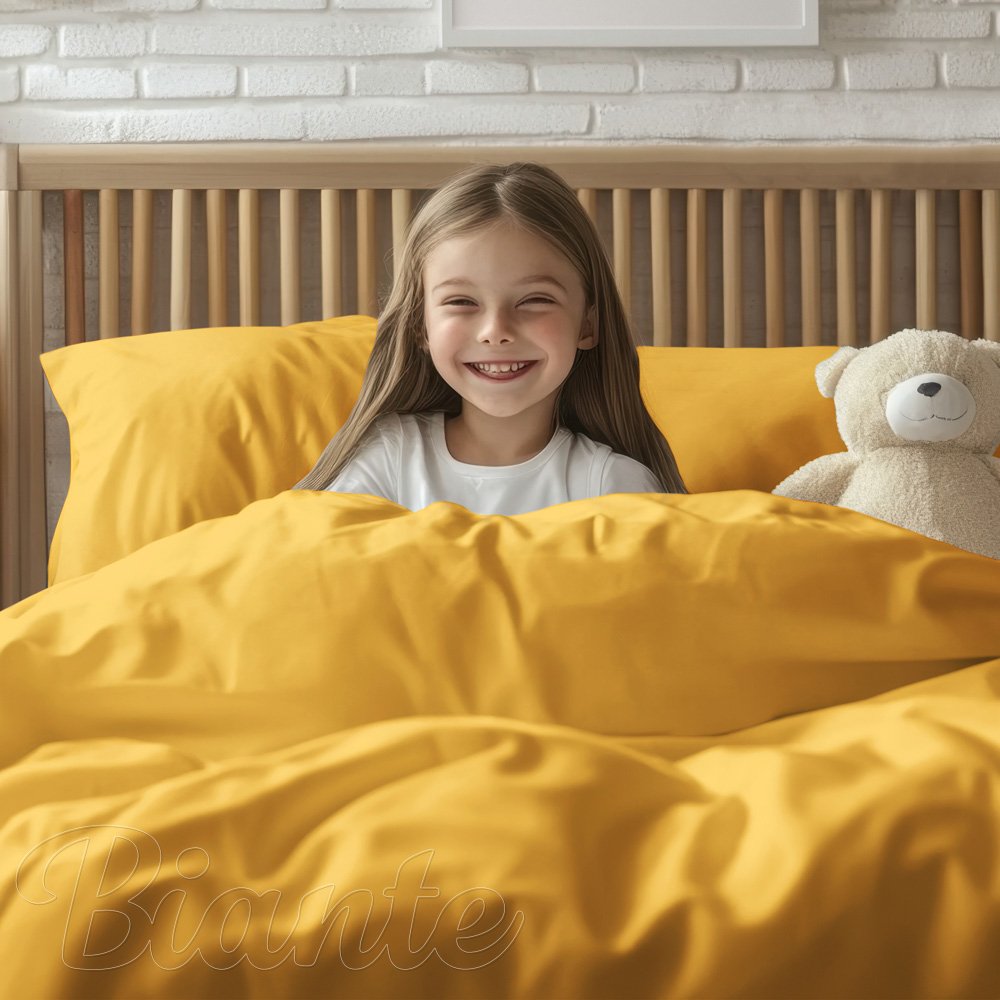 Dětské bavlněné povlečení do postýlky Moni MO-073 Žluté - Biante.cz