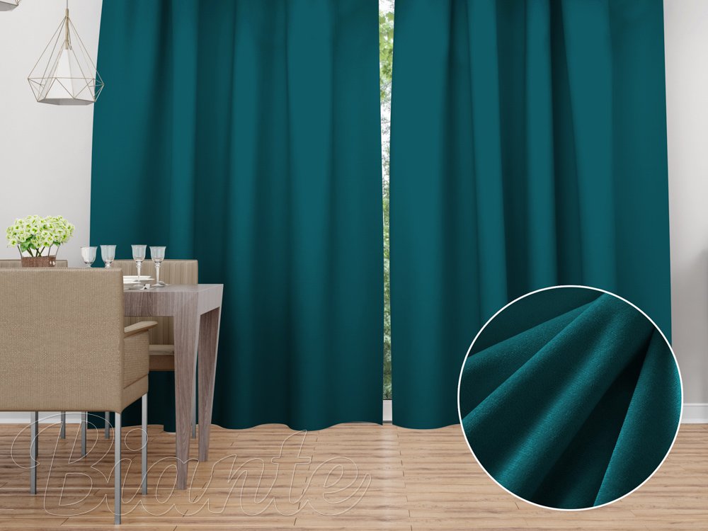 Sametový závěs Velvet Premium SVP-025 Petrolejový - Biante.cz