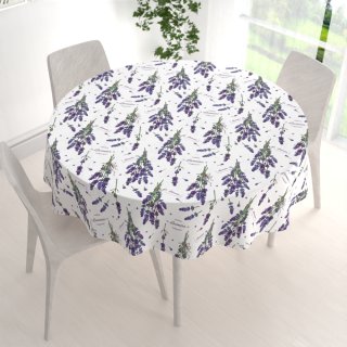 Dekorační kulatý ubrus PML-084 Lavender - detail 1 - Biante.cz Dekorační kulatý ubrus PML-084 Lavender - detail 1 - Biante.cz