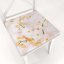 Teflónový štvorcový podsedák TF-045 Orchidey na béžovom - 38x38x3 cm - Biante.sk