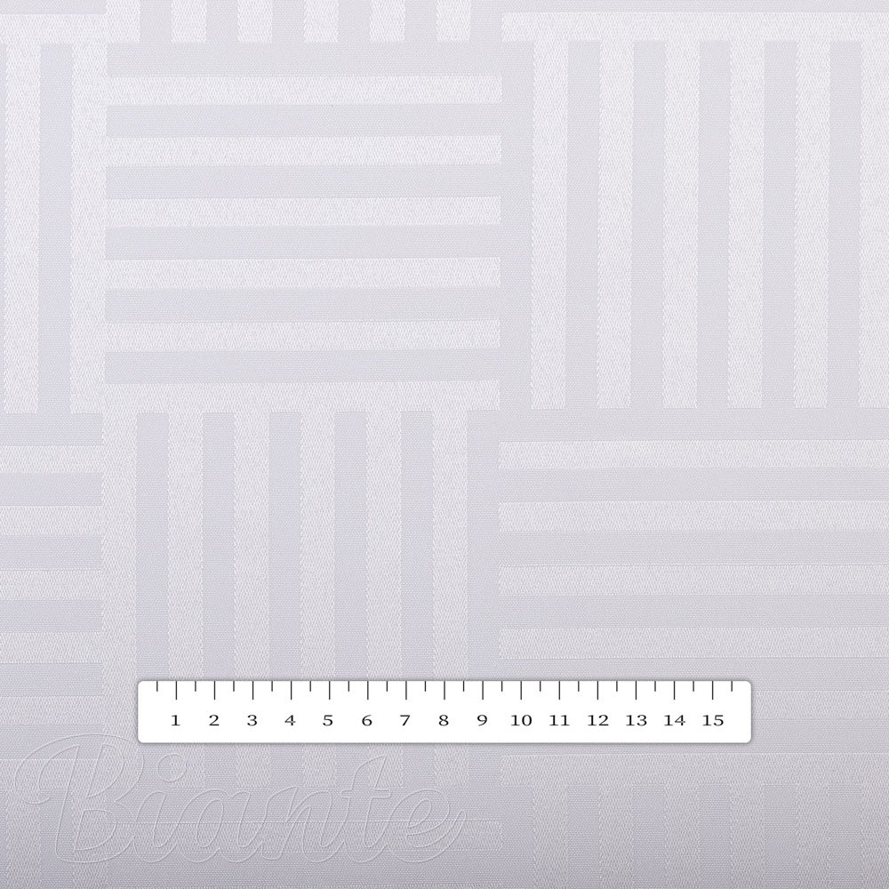 Dekorační látka Monako PM-124 Pruhovaná šachovnice bílá - šířka 320 cm - detail 6 - Biante.cz