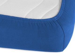Jersey napínacie prestieradlo na vysoký matrac JR-016 Modré - detail 1 - Biante.sk Jersey napínacie prestieradlo na vysoký matrac JR-016 Modré - detail 1 - Biante.sk