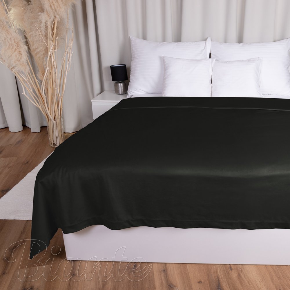 Sametový přehoz na postel Velvet Premium SVP-014 Černozelený - Biante.cz