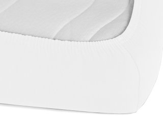 Jersey napínacie prestieradlo na vysoký matrac JR-031 Biele - detail 1 - Biante.sk Jersey napínacie prestieradlo na vysoký matrac JR-031 Biele - detail 1 - Biante.sk