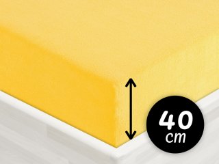 Froté napínacie prestieradlo na extra vysoký matrac FR-003 Žlté - Biante.sk Froté napínacie prestieradlo na extra vysoký matrac FR-003 Žlté - Biante.sk