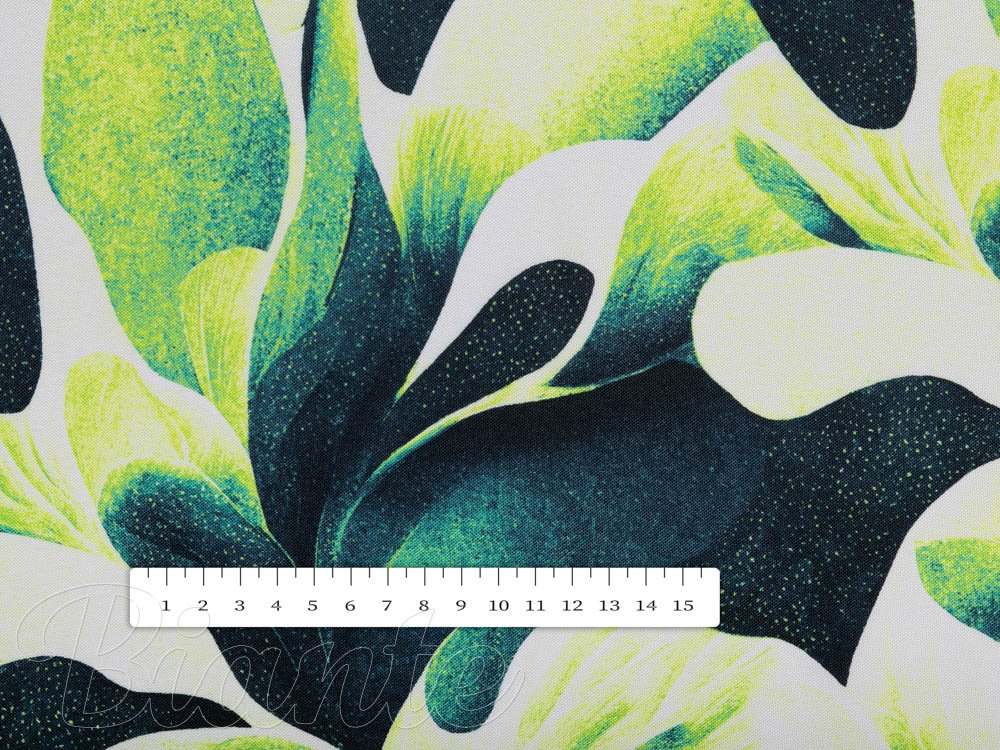 Dekorační látka Rongo RGP-505 Velké zelené listy - šířka 155 cm - detail 4 - Biante.cz Dekorační látka Rongo RGP-505 Velké zelené listy - šířka 155 cm - detail 4 - Biante.cz