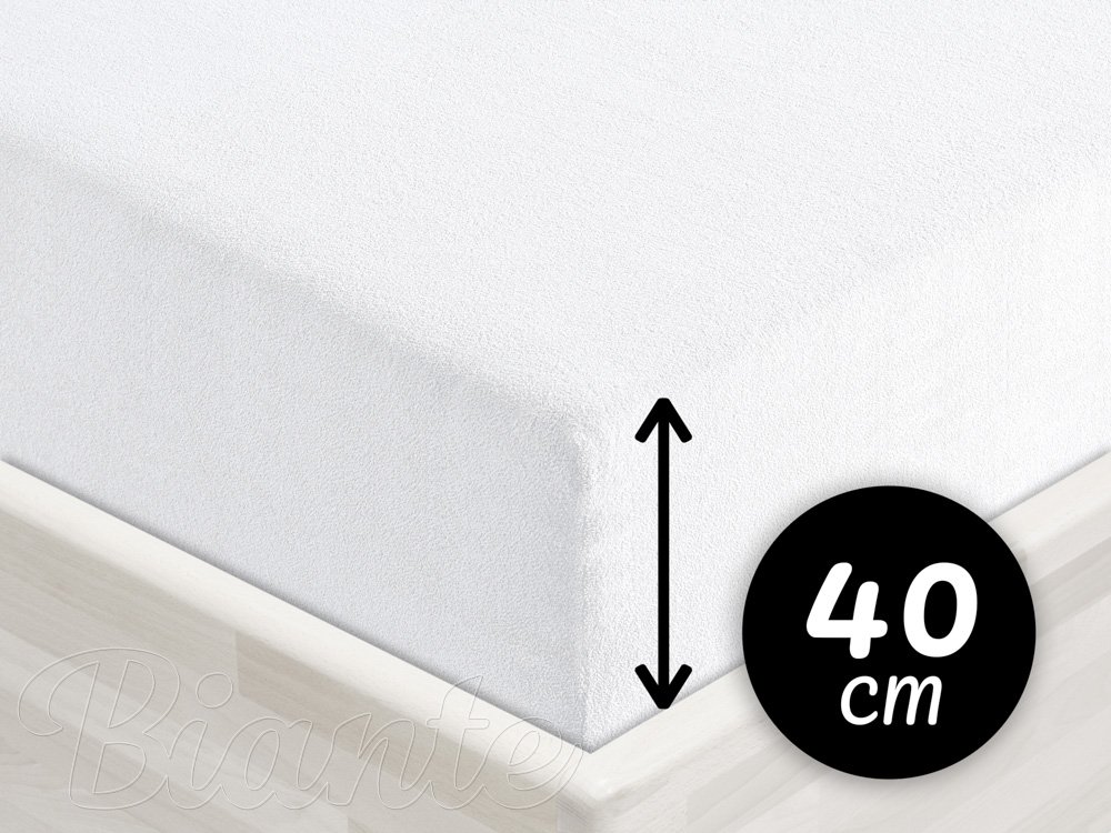 Froté napínací prostěradlo na extra vysokou matraci FR-031 Bílé - Biante.cz Froté napínací prostěradlo na extra vysokou matraci FR-031 Bílé - Biante.cz