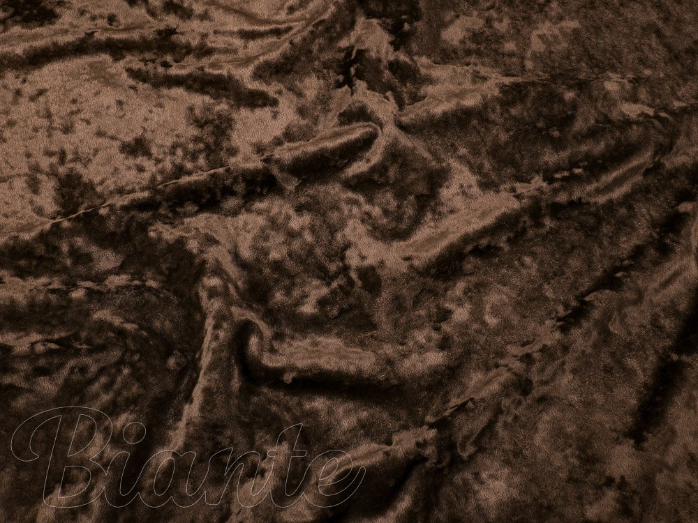 Dekorační látka mačkaný samet Diana DI-004 Tmavě hnědá - šířka 155 cm - detail 5 - Biante.cz Dekorační látka mačkaný samet Diana DI-004 Tmavě hnědá - šířka 155 cm - detail 5 - Biante.cz