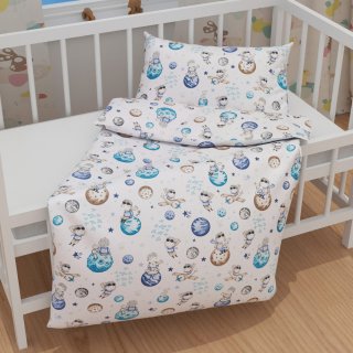 Dětské bavlněné povlečení do postýlky Sandra SA-644 Malý modrý princ na bílém - detail 1 - Biante.cz Dětské bavlněné povlečení do postýlky Sandra SA-644 Malý modrý princ na bílém - detail 1 - Biante.cz