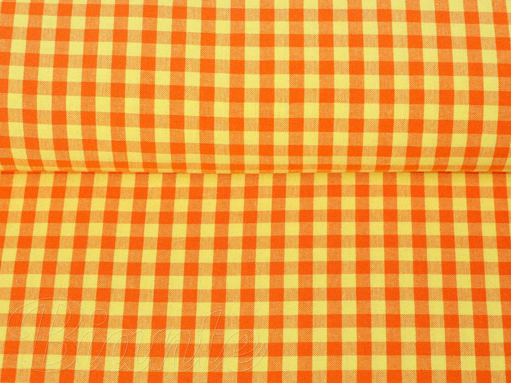 Bavlněná látka Olivia OL-006 Oranžovo-žlutá kostka malá- šířka 150 cm - detail 2 - Biante.cz Bavlněná látka Olivia OL-006 Oranžovo-žlutá kostka malá- šířka 150 cm - detail 2 - Biante.cz