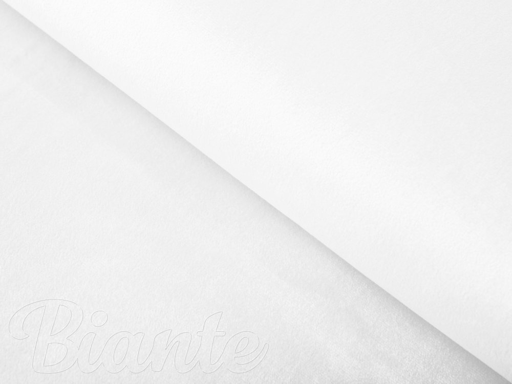 Dekorační látka Samet Velvet SV-018 Bílá - šířka 150 cm - Biante.cz