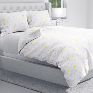 Bavlněné ložní povlečení Sandra SA-497 Žluté bylinky na bílém - detail 1 - Biante.cz Bavlněné ložní povlečení Sandra SA-497 Žluté bylinky na bílém - detail 1 - Biante.cz