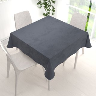 Velký sametový čtvercový ubrus Velvet Premium SVP-004 Antracitově šedý - detail 1 - Biante.cz Velký sametový čtvercový ubrus Velvet Premium SVP-004 Antracitově šedý - detail 1 - Biante.cz