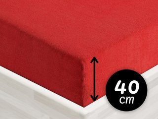 Froté napínacie prestieradlo na extra vysoký matrac FR-007 Sýto červené - Biante.sk Froté napínacie prestieradlo na extra vysoký matrac FR-007 Sýto červené - Biante.sk