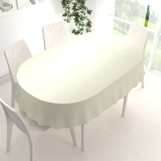 Sametový oválný ubrus Velvet Premium SVP-003 Smetanový - detail 1 - Biante.cz