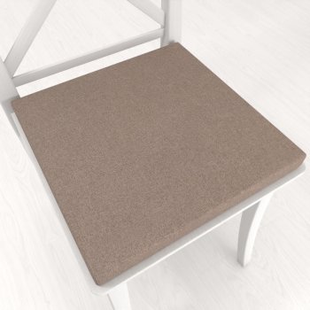 Štvorcový podsedák BKR-502 Svetlo hnedý režný - 38x38x3 cm - Biante.sk