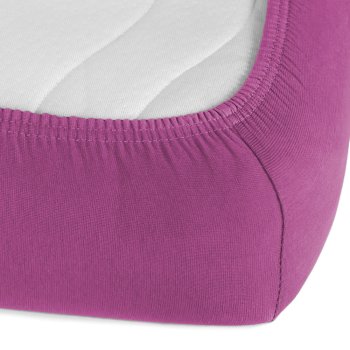 Jersey napínací prostěradlo na vysokou matraci JR-009 Šeříkové - detail 1 - Biante.cz Jersey napínací prostěradlo na vysokou matraci JR-009 Šeříkové - detail 1 - Biante.cz