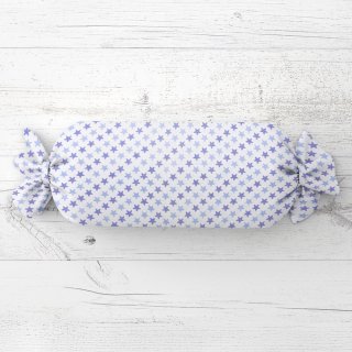 Polštář válec bonbon Sandra SA-266 Modré hvězdičky na bílém - Biante.cz Polštář válec bonbon Sandra SA-266 Modré hvězdičky na bílém - Biante.cz