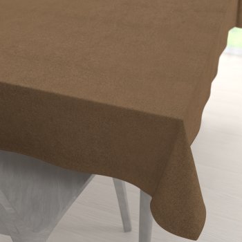 Obdélníkový ubrus/imitace broušené kůže Alcantara ALC-015 Světle hnědý - Biante.cz