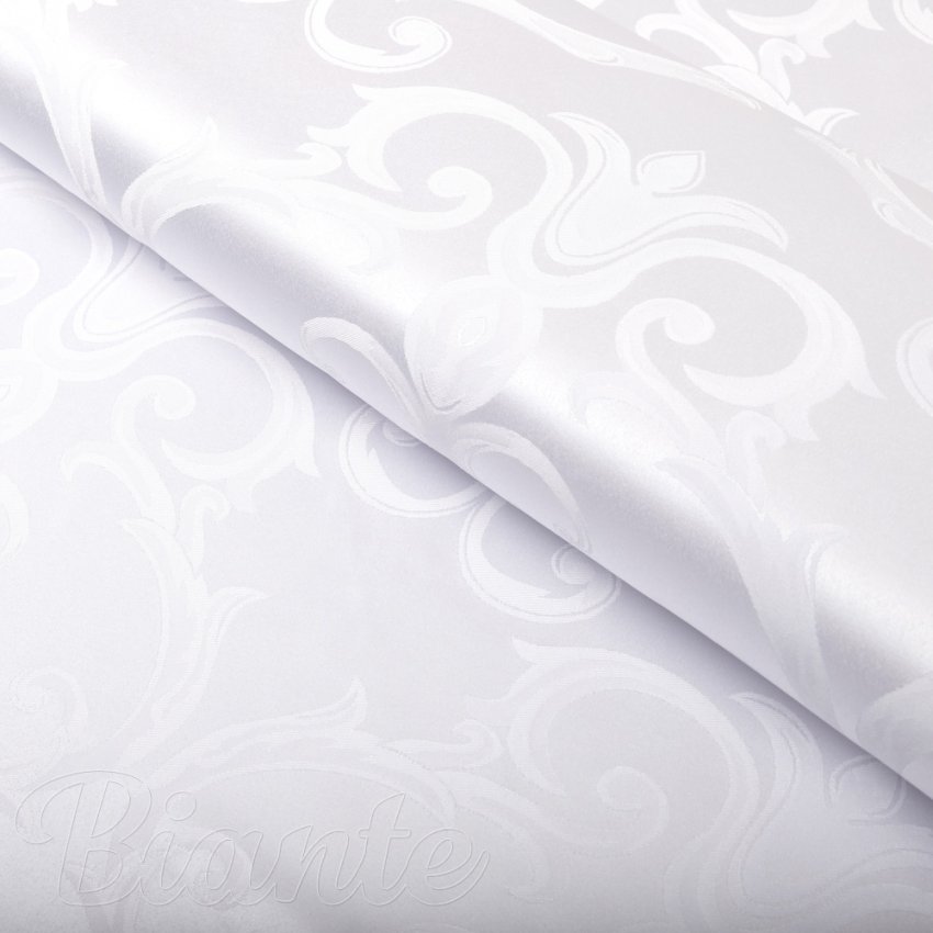 Dekorační látka Monako PM-125 Velký zámecký vzor bílý - šířka 320 cm - Biante.cz