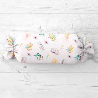 Dětský polštář válec bonbon Sandra SA-671 Zvířátka baletky na bílém - Biante.cz Dětský polštář válec bonbon Sandra SA-671 Zvířátka baletky na bílém - Biante.cz