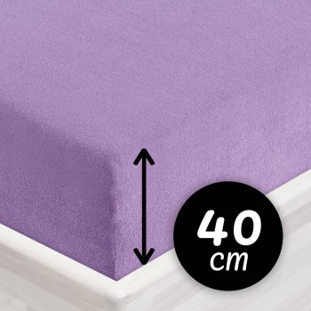 Froté napínací prostěradlo na extra vysokou matraci FR-012 Levandulové - Biante.cz Froté napínací prostěradlo na extra vysokou matraci FR-012 Levandulové - Biante.cz