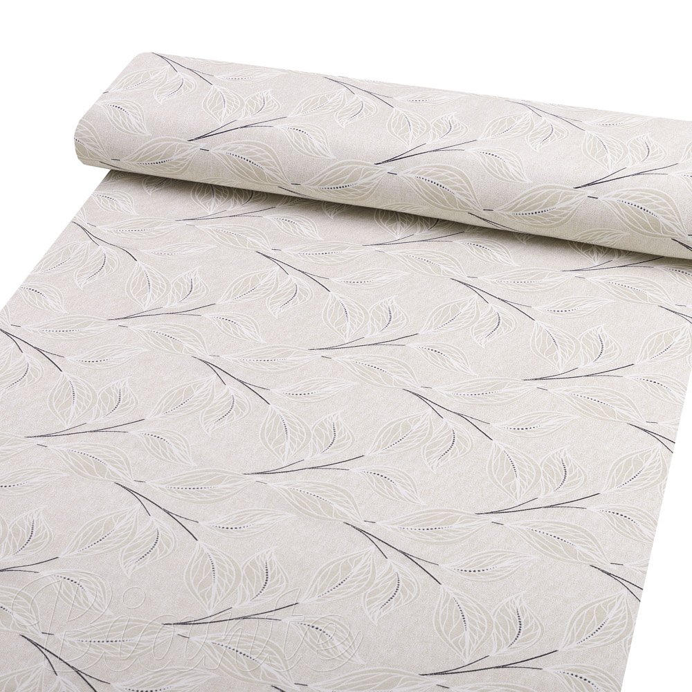 Dekoračná látka Leona LN-164 Popínavé lístky na režnom - šírka 140 cm a 280 cm - detail 1 - Biante.sk