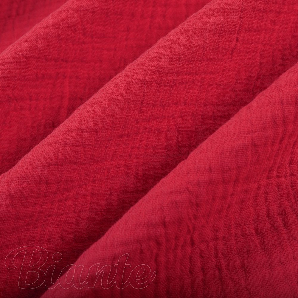 Mušelín dvojitá gázovina MSN-066 Sytě červená - metráž šířka 140 cm - detail 7 - Biante.cz Mušelín dvojitá gázovina MSN-066 Sytě červená - metráž šířka 140 cm - detail 7 - Biante.cz