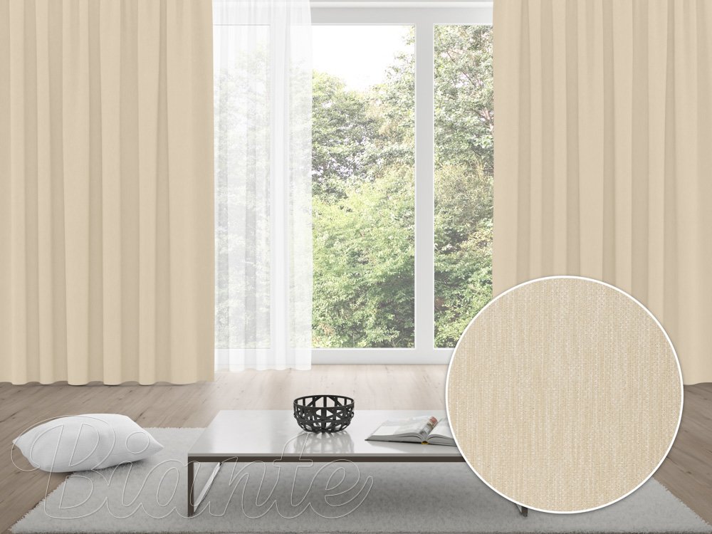 100% zatemňovací závěs Blackout BKM-304 Krémový melír- šířka 140 cm - Biante.cz