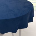 Sametový kulatý ubrus Velvet Premium SVP-036 Námořnická modrá - Biante.cz