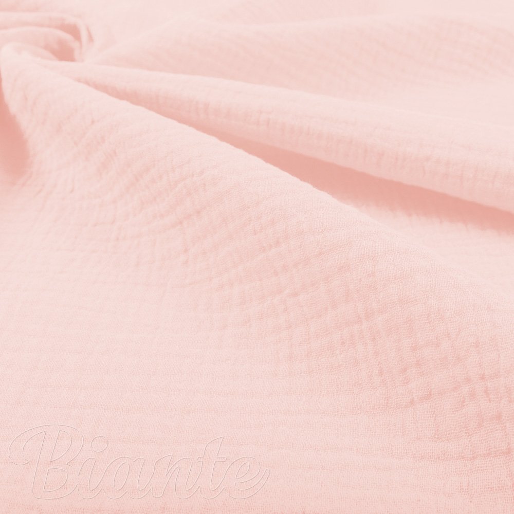 Mušelín dvojitá gázovina MSN-077 Bledě růžová - metráž šířka 140 cm - detail 6 - Biante.cz