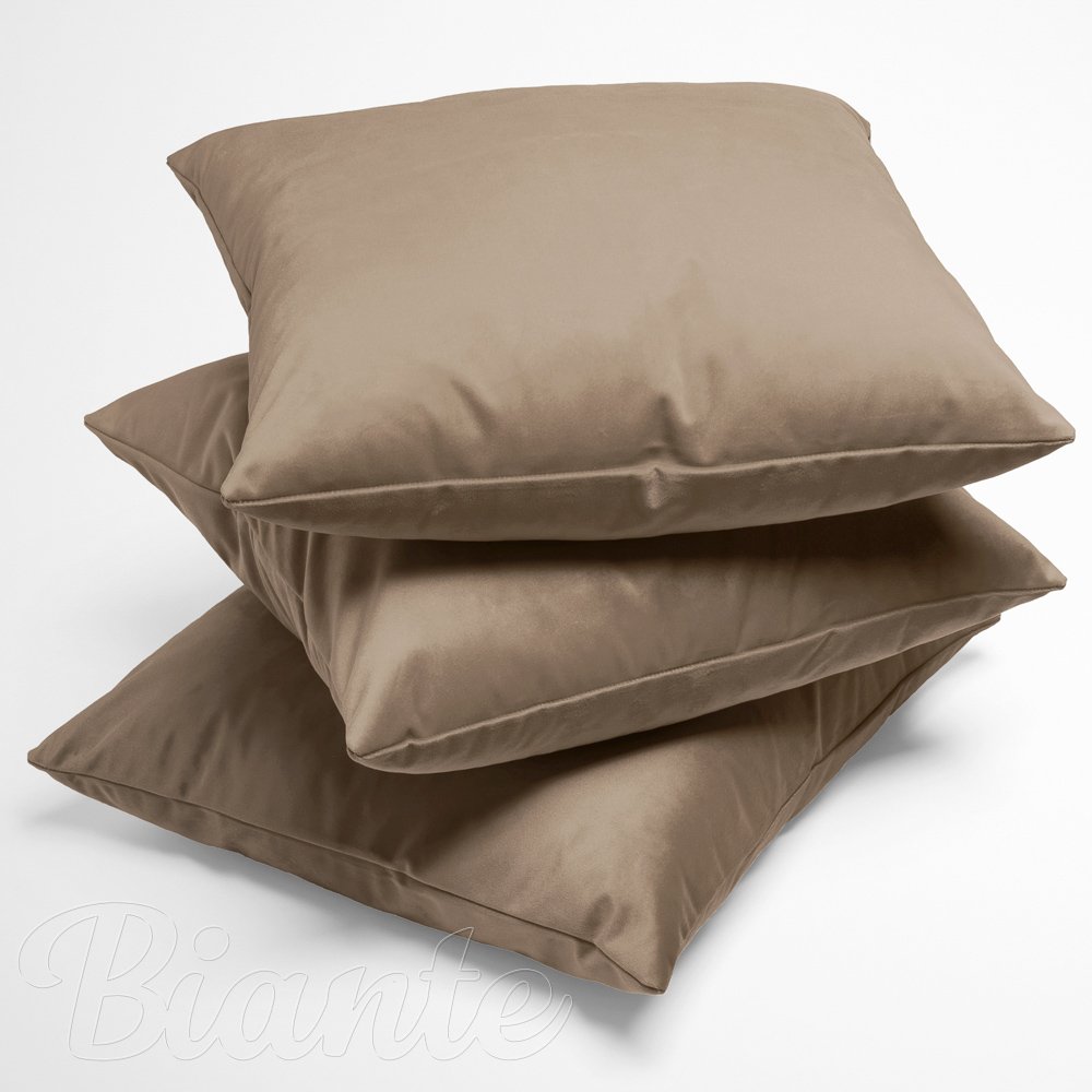 Sametový povlak na polštář Velvet Premium SVP-034 Kávově hnědý - detail 1 - Biante.cz