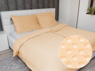 Hřejivé ložní povlečení Minky 3D puntíky MKP-006 Světle meruňkové - Biante.cz Hřejivé ložní povlečení Minky 3D puntíky MKP-006 Světle meruňkové - Biante.cz